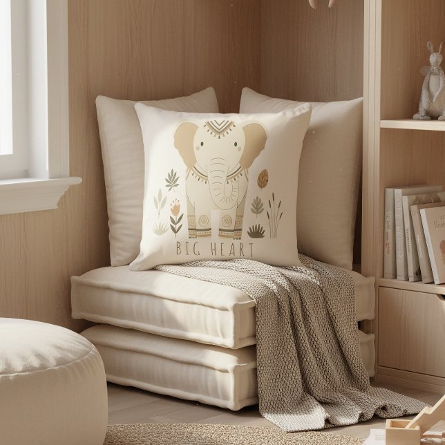Coussin Safari Portrait Elephant Ivory ID1264 (Créateur téléchargé)
