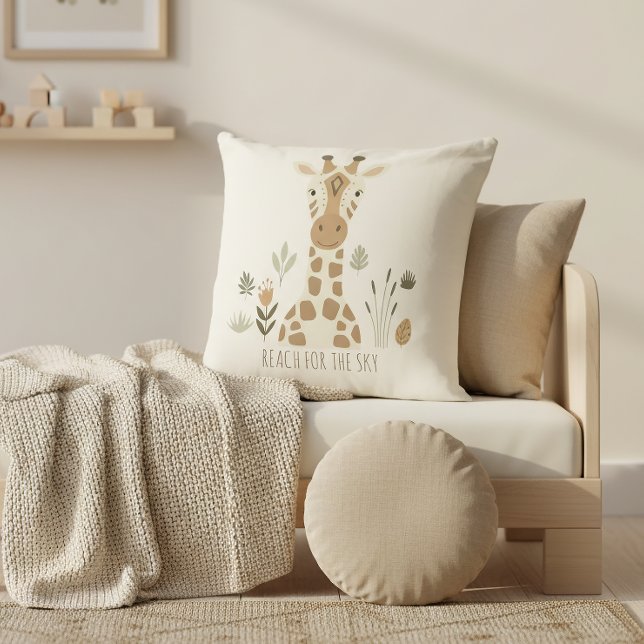 Coussin Safari Portrait Giraffe Ivory ID1264 (Créateur téléchargé)