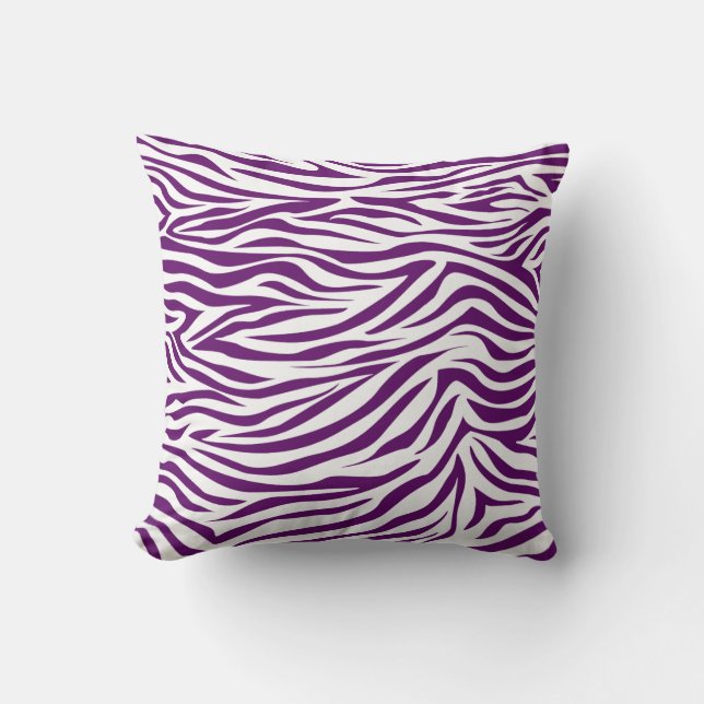 Coussin Safari pour violet africain Zebra (Recto)