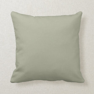 Coussin Sage doux Pastel Vert Couleur Solide - Olive Sprig
