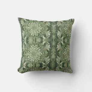 Coussin Sage Green Floral Élégant