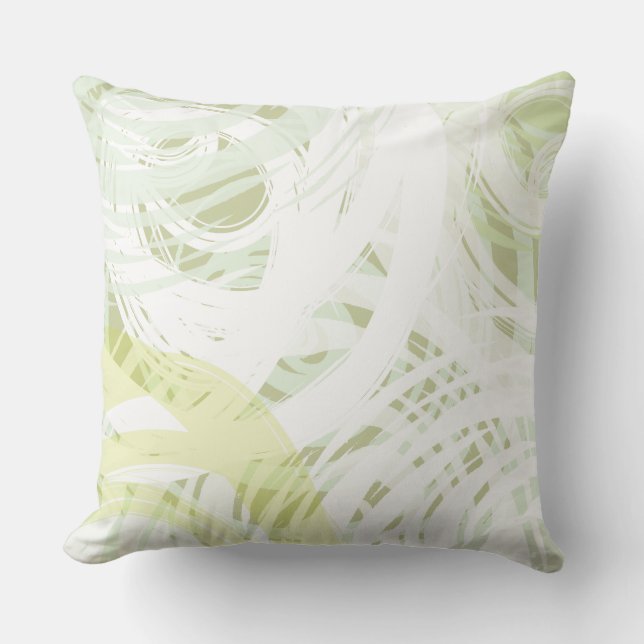 Coussin Sage Green Mint SPIRAL DESIGN Retro Jeu d'oreiller (Recto)