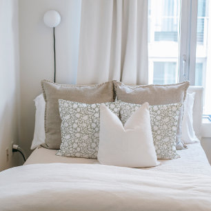 Coussin sage inspiré de l'impression de bloc indie