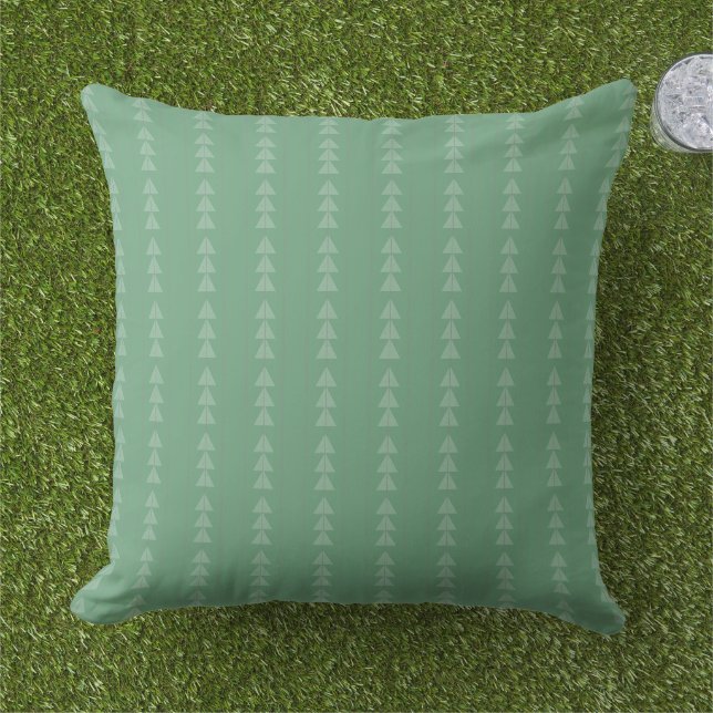 Coussin Sage moderne Vert Géométrique Extérieur Maison/Cam (Herbe)