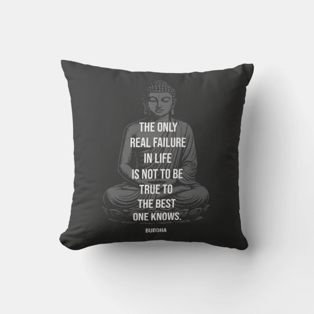 Coussin Sagesse de Bouddha : Fidèle à votre meilleur vous- (Recto)