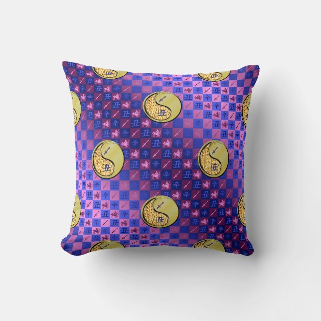 Coussin Sagittaire & Bœuf de Métal (Recto)