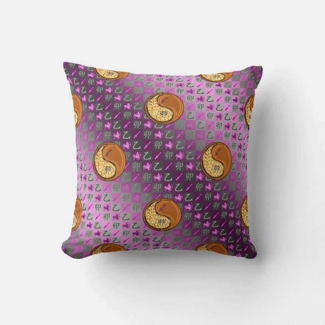 Coussin Sagittaire & Lapin de Bois (Recto)