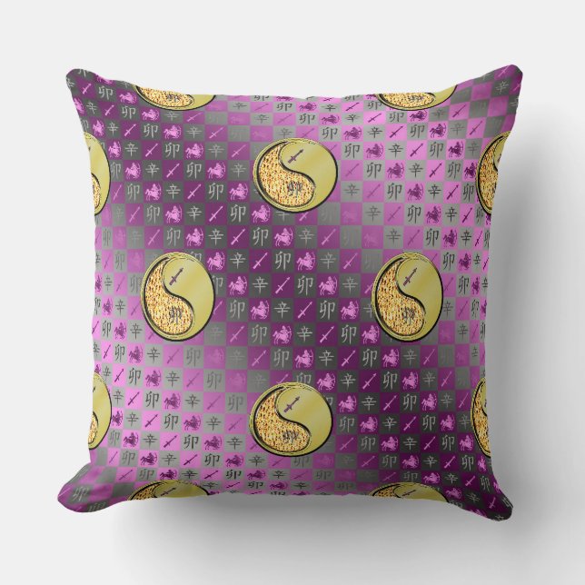 Coussin Sagittaire & Lapin Métal (Recto)