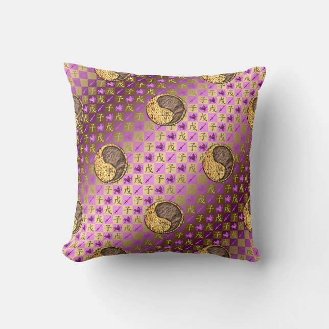 Coussin Sagittaire & Rat de Terre (Recto)
