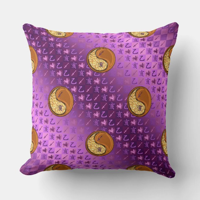 Coussin Sagittaire & Sanglier de Bois (Recto)