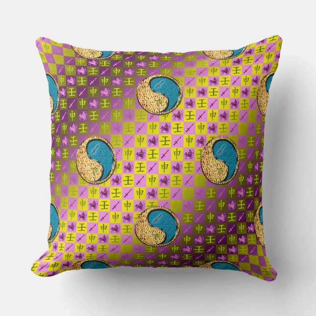 Coussin Sagittaire & Singe d'eau (Recto)