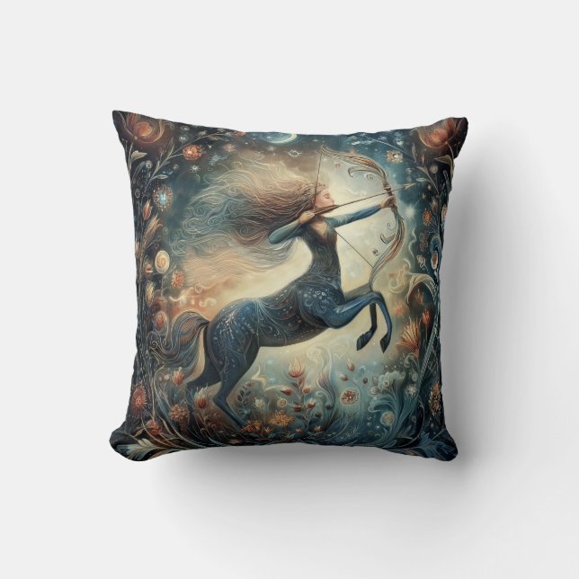 Coussin Sagittaire Zodiaque Astrologie Anniversaire Mystiq (Recto)