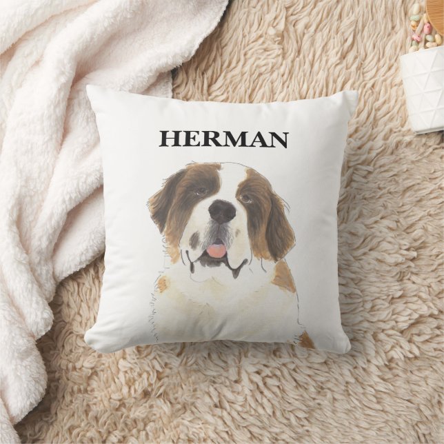 Coussin Saint Bernard réversible personnalisé (Couverture)
