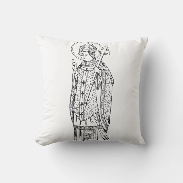 Coussin Saint Deiniol Abbé et Évêque (Recto)