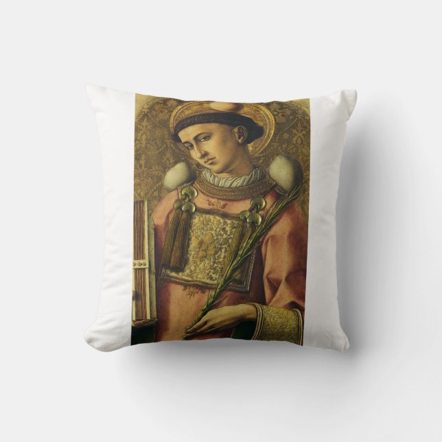 Coussin Saint Étienne le Protomartyr Iconographie d'art fi (Recto)