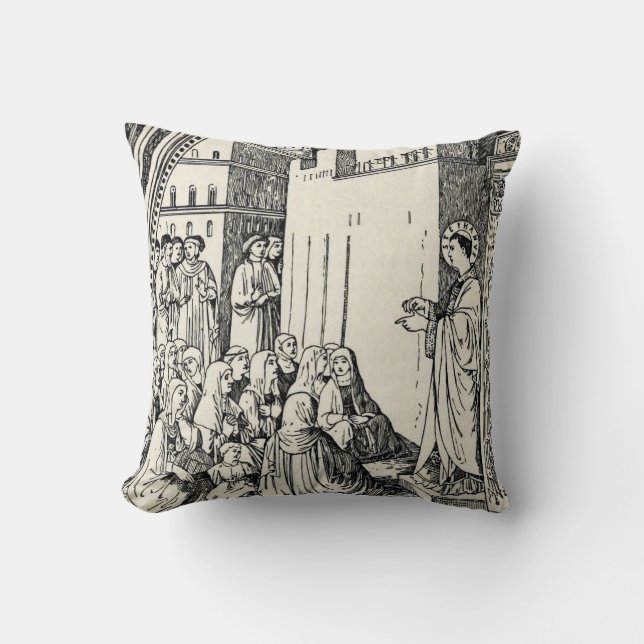 Coussin Saint Étienne le Protomartyr Iconographie d'art fi (Recto)