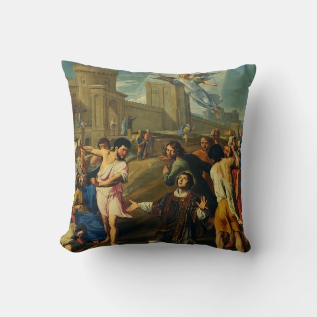 Coussin Saint Étienne le Protomartyr Iconographie d'art fi (Recto)