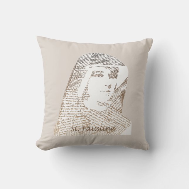 Coussin Saint Faustina Kowalska (Recto)