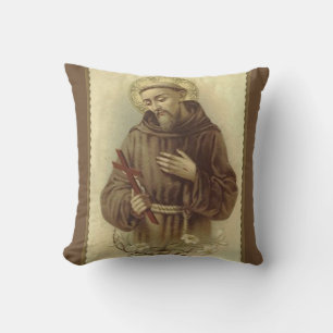 Coussin Saint François d'Assise Patron Saint des Animaux