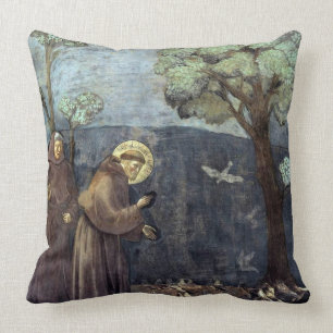 Coussin Saint François d'Assise Patron Saint des Animaux
