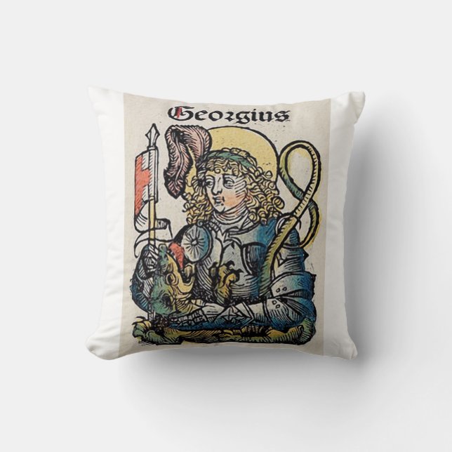Coussin Saint Georges de la Chronique de Nuremberg (Recto)