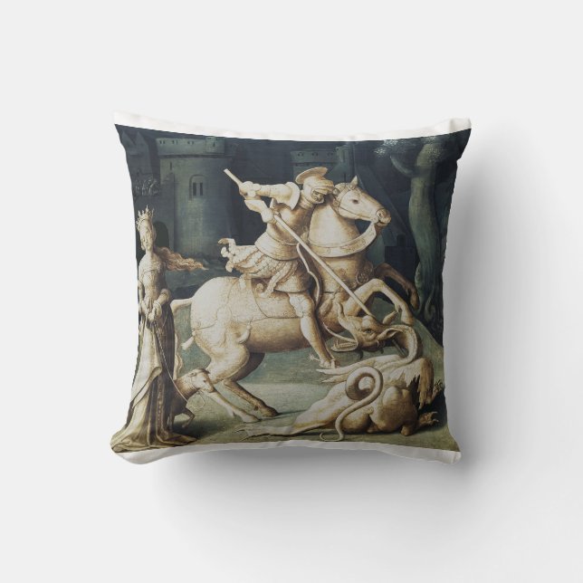 Coussin Saint Georges et le Dragon Grand Martyr (Recto)