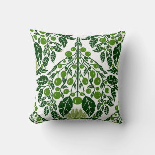Coussin Saint-Jacques Vintage vert Art nouveau