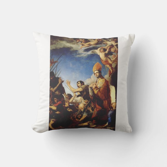 Coussin Saint Janvier, évêque de Bénévent - Beaux-arts (Recto)