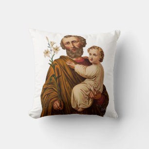 Coussin Saint Joseph gardien de la Sainte Famille