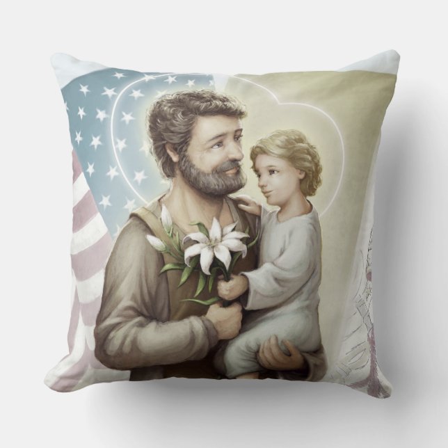 Coussin Saint Joseph le Protecteur (Recto)