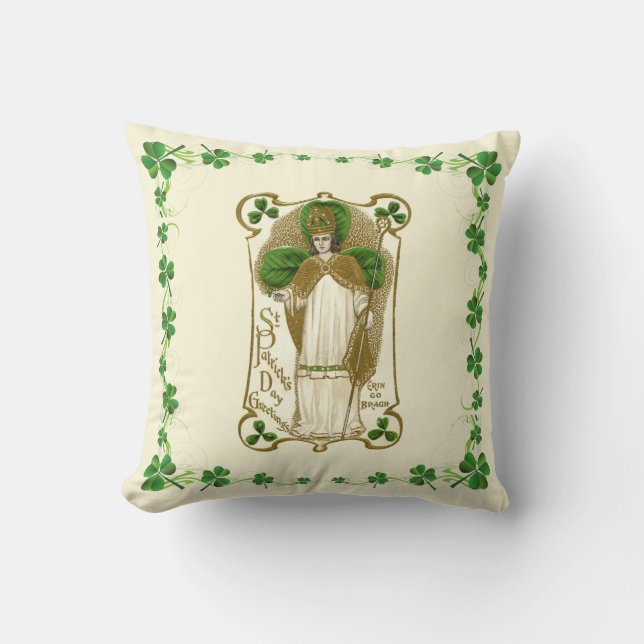 Coussin Saint Patrick Bishop d'Irlande (Recto)