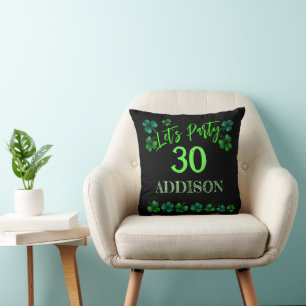 Coussin Saint Patrick Day Anniversaire Faisons shamrock