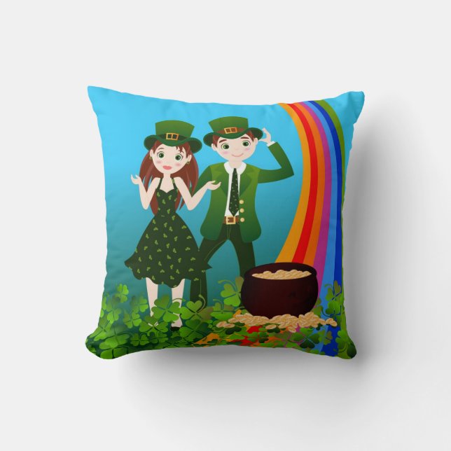 Coussin Saint Patrick Day Fête des enfants (Recto)