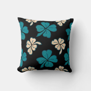 Coussin Saint Patrick`s day Clover Shamrock Dessin Motif