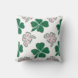 Coussin Saint Patrick`s day Clover Shamrock Dessin Motif
