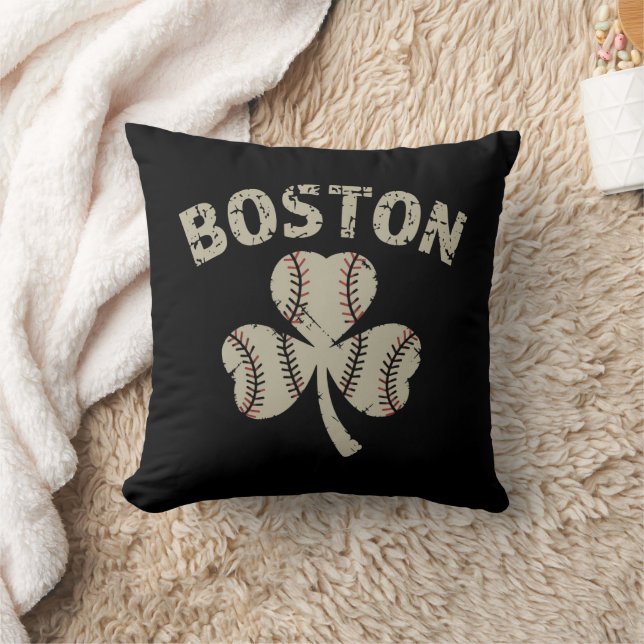 Coussin Saint-Patrick vintage de Boston trèfle irlandais (Couverture)