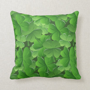 Coussin Saint Patricks Day Four Leaf Clover Irish