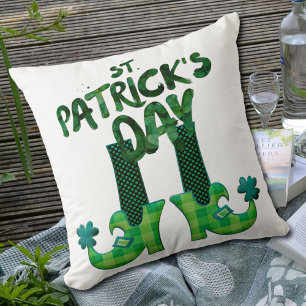 Coussin Saint Patrick's Day Leprechaun Chaussures