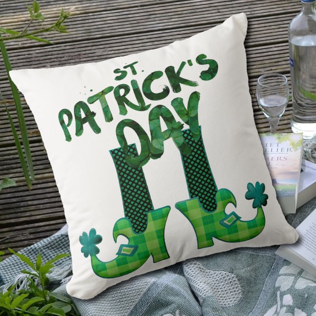 Coussin Saint Patrick's Day Leprechaun Chaussures (Créateur téléchargé)