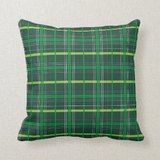 Coussin Saint Patrick's Day Vert foncé Plaid
