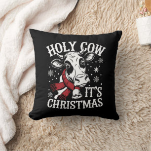 Coussin Saint Vache C'est Noël Funny Cow Lover Farm