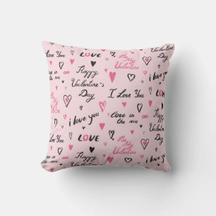 Coussin Saint-Valentin : Arrière - plan "Je t'aime".