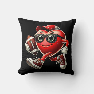 Coussin Saint-Valentin Coeur Jouer au football