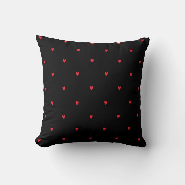 Coussin Saint-Valentin Coeur rouge Motif personnalisé cade (Recto)