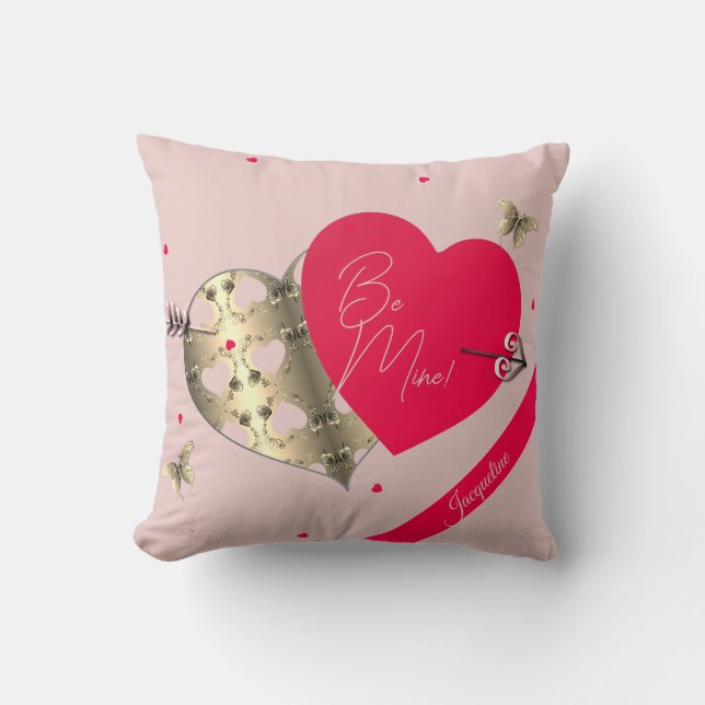 Coussin Saint-Valentin Coeurs Jouer l'oreiller (Recto)