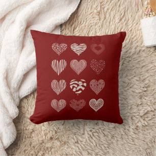 Coussin Saint-Valentin Cœurs Neuf Cœurs Amour de la Saint-