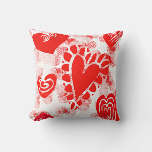 Coussin Saint-Valentin Coeurs Vacances Jeu d'oreiller