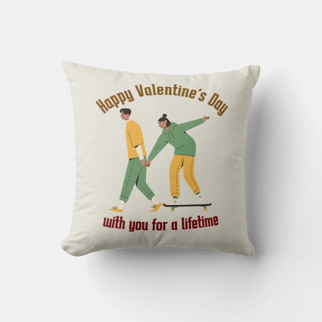 Coussin Saint Valentin Couple (Recto)