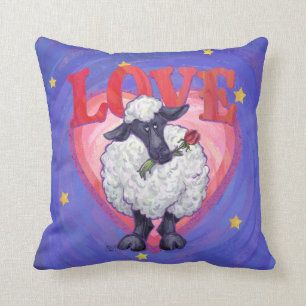 Coussin Saint-Valentin de moutons
