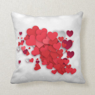 Coussin Saint-Valentin - groupe de coeur